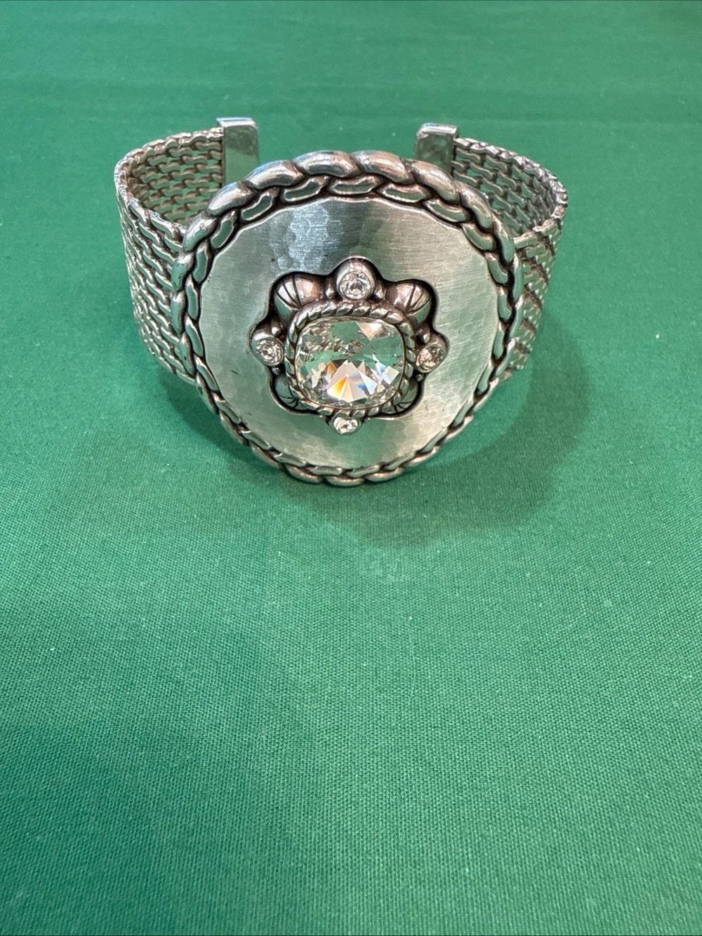 Brighton Galadriel Cuff Bracelet with clear crystal stones 87D
